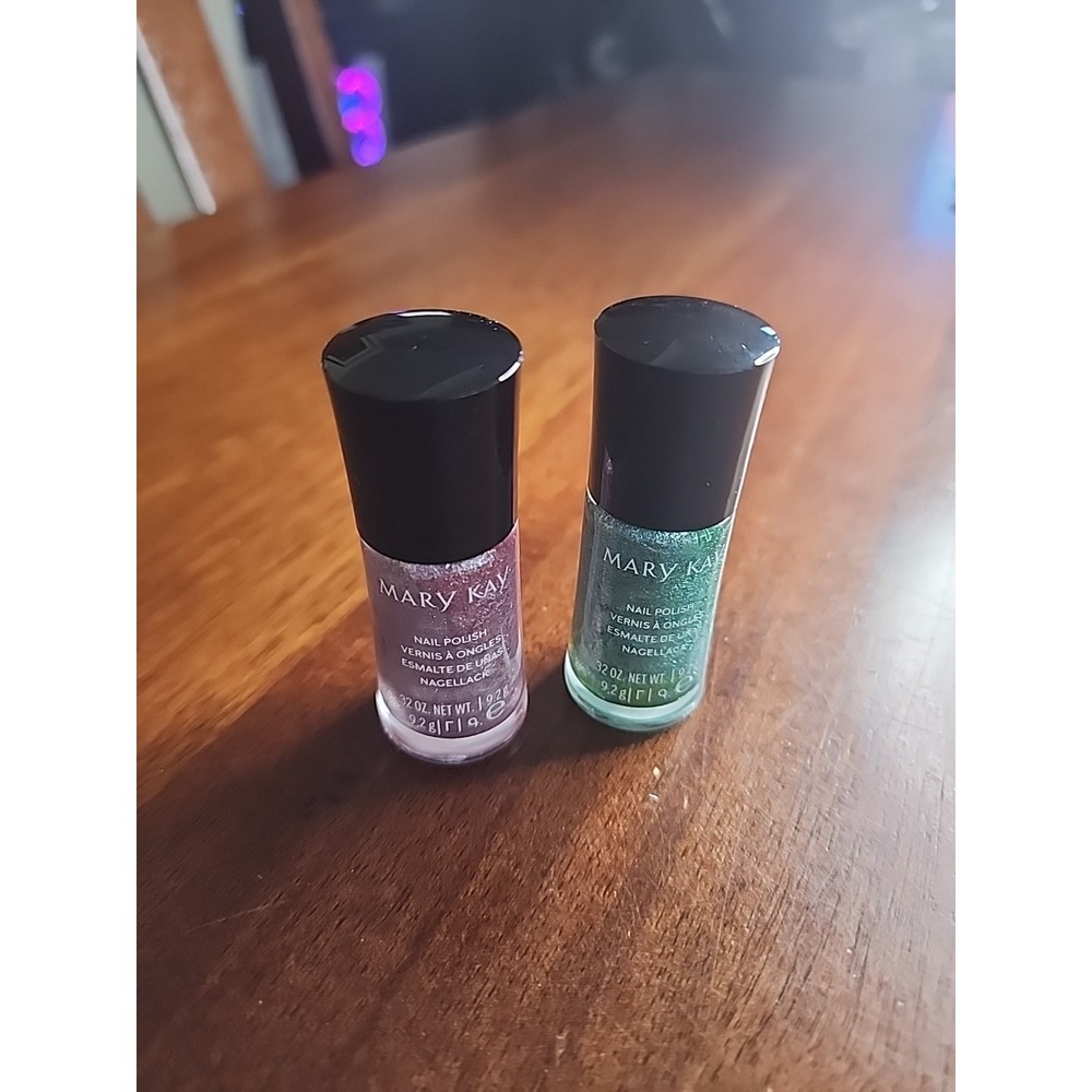 Mary Kay Nail Polish Emerald‎ & Rose Quartz Set, New In Box